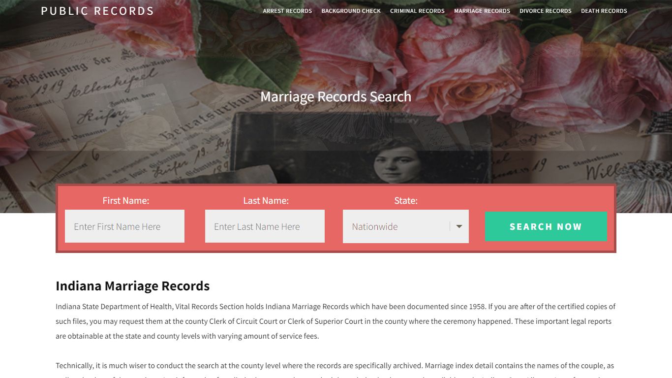 Indiana Marriage Records | Enter Name and Search. 14Days Free